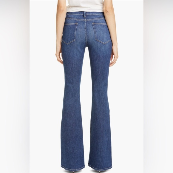 FRAME Le Easy High Waist Flare Jeans | Dark Indigo Bootcut | Size 29 | NWOT - Picture 2 of 6